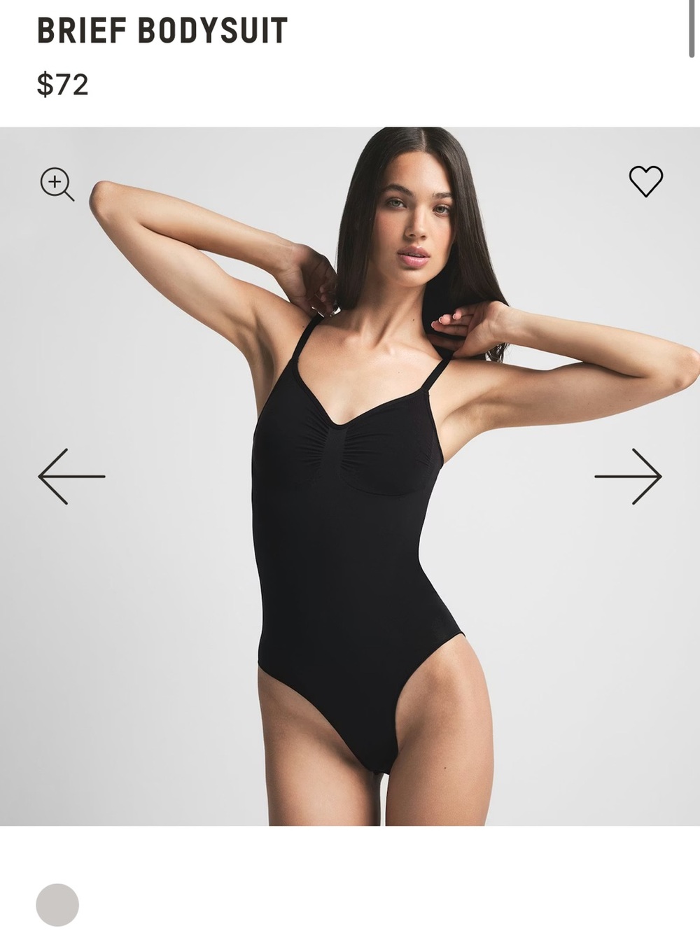 SKIMS Brief Bodysuit in Black